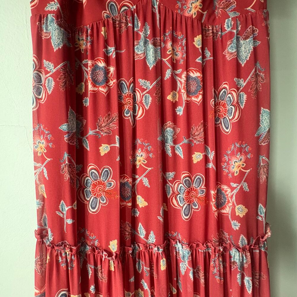 Sachin & Babi Red Floral Kara Maxi‎ Dress Size 12 - Picture 10 of 14